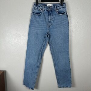 Abercrombie & Fitch 90's Straight Ultra High Rise Jeans Womens 27/4R Medium Wash